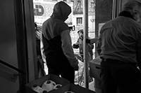 Food queues : Food lines : Hell's Kitchen : Streetlife, New York, Photo by Richard Moore